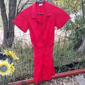 Red Women's Romper